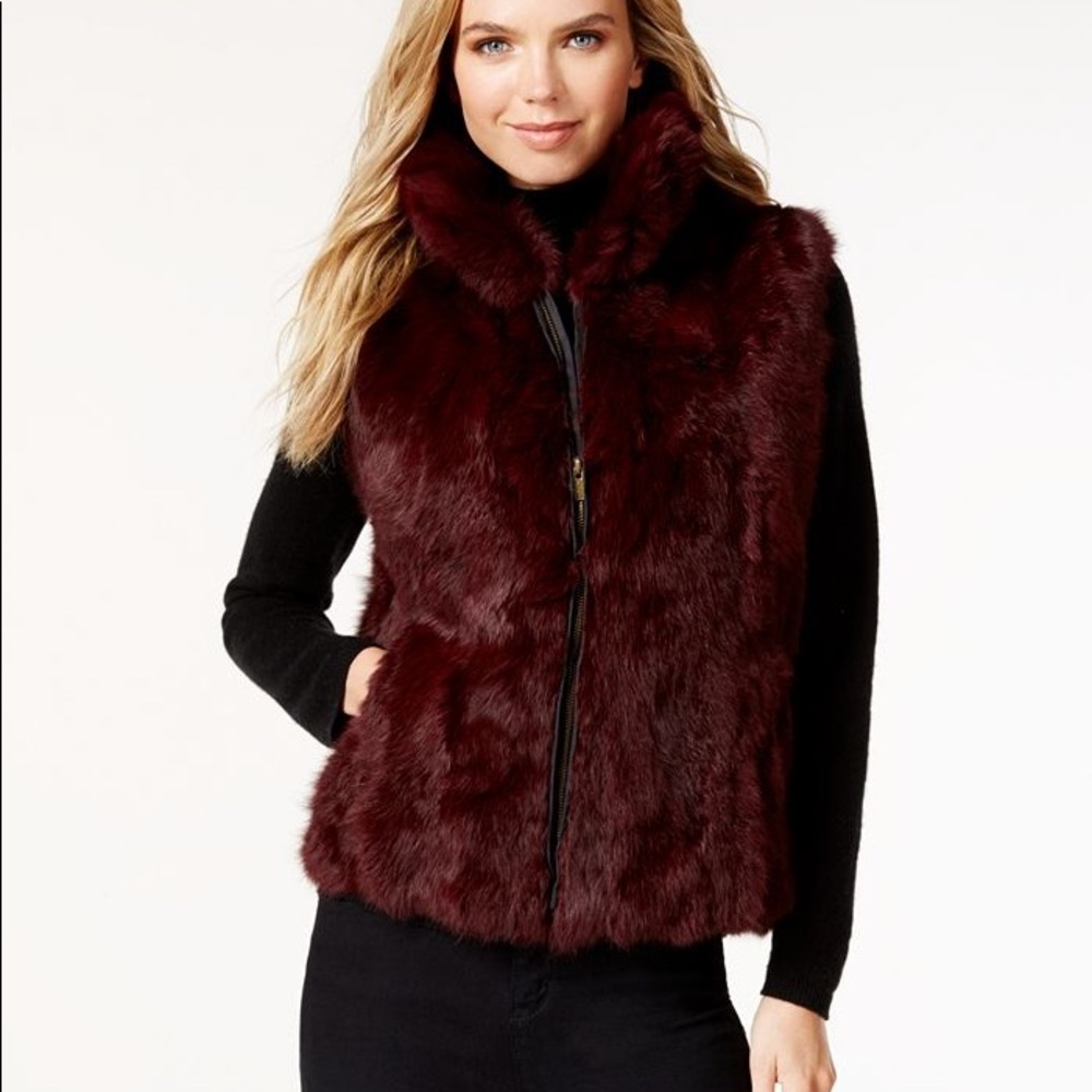 SURELL RABBIT FUR VEST